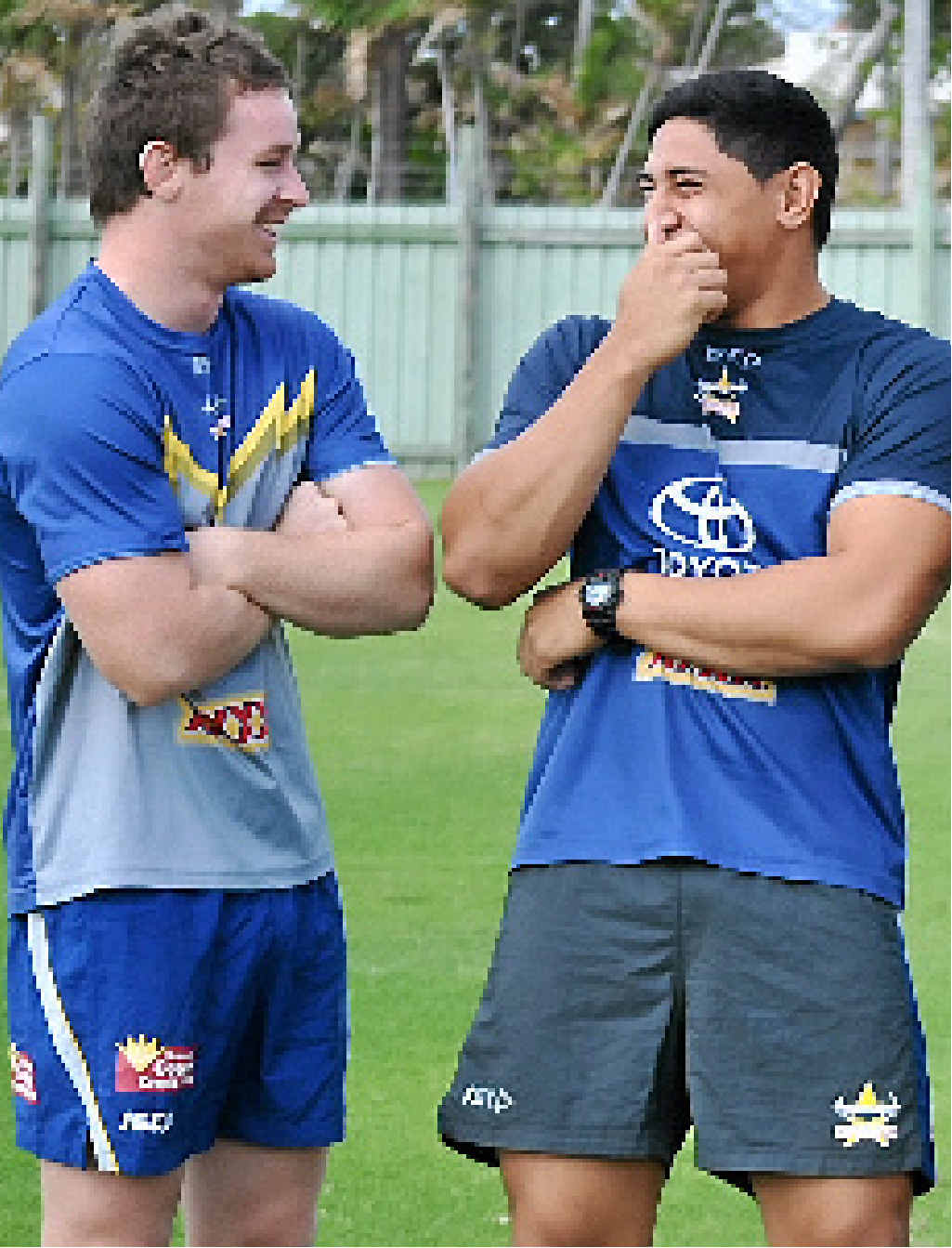Five-eighth Michael Morgan (pictured with Jason Taumalolo) must step up and take some pressure off Cowboys' star playmaker Johnathan Thurston if the team is to get another crack at winning the club’s first premiership. Five-eighth Michael Morgan (pictured with Jason Taumalolo) must step up and take some pressure off Cowboys' star playmaker Johnathan Thurston if the team is to get another crack at winning the club’s first premiership.