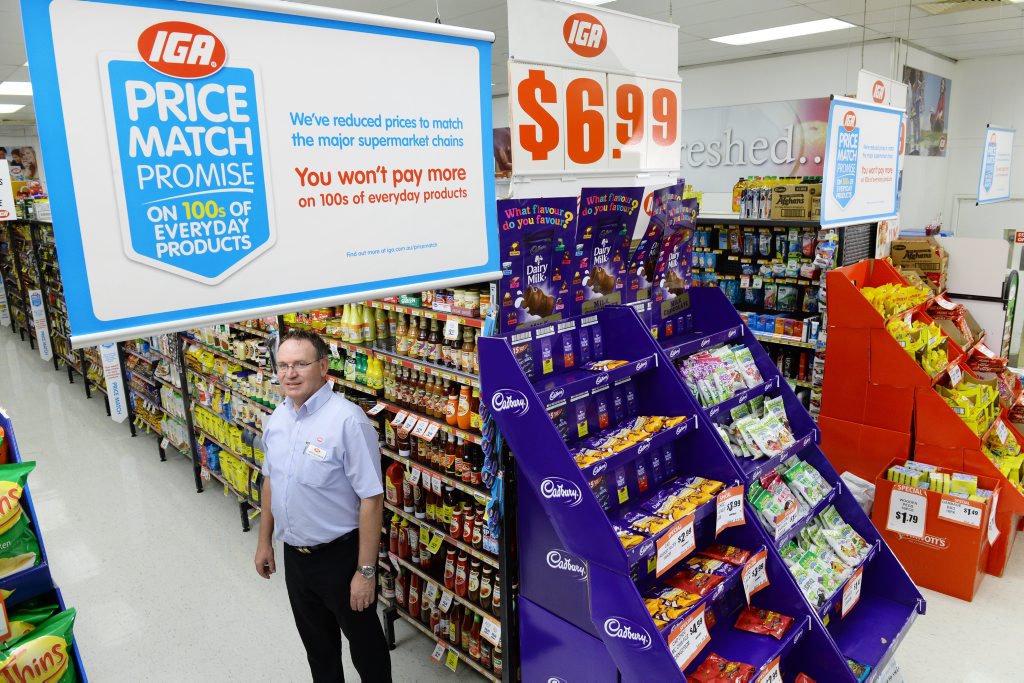 PRICING CHALLENGE: Springfield Lakes IGA owner Terry Slaughter. PRICING CHALLENGE: Springfield Lakes IGA owner Terry Slaughter.