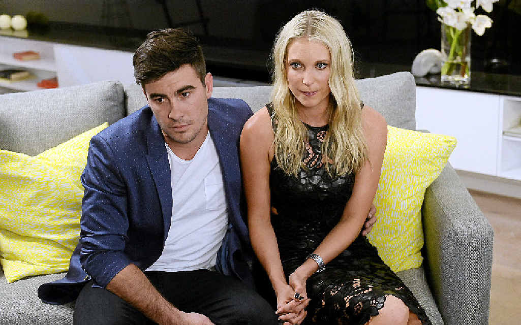 CRUCIAL MOMENT: The Block Glasshouse contestants Karstan and Maxine pictured during the auction of their apartment. CRUCIAL MOMENT: The Block Glasshouse contestants Karstan and Maxine pictured during the auction of their apartment.