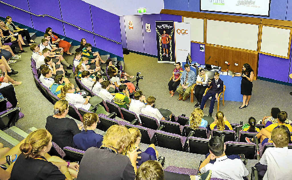 TOP EVENT: Jade Pengelly, Owen Nevin, Diyar Salahnddin Hafedh and Mitchell Jiles-Duffy were some of the panelists at the Welcoming Intercultural Neighbours’ Cultural Diversity Youth Forum at the CQUniversity on Tuesday. TOP EVENT: Jade Pengelly, Owen Nevin, Diyar Salahnddin Hafedh and Mitchell Jiles-Duffy were some of the panelists at the Welcoming Intercultural Neighbours’ Cultural Diversity Youth Forum at the CQUniversity on Tuesday.