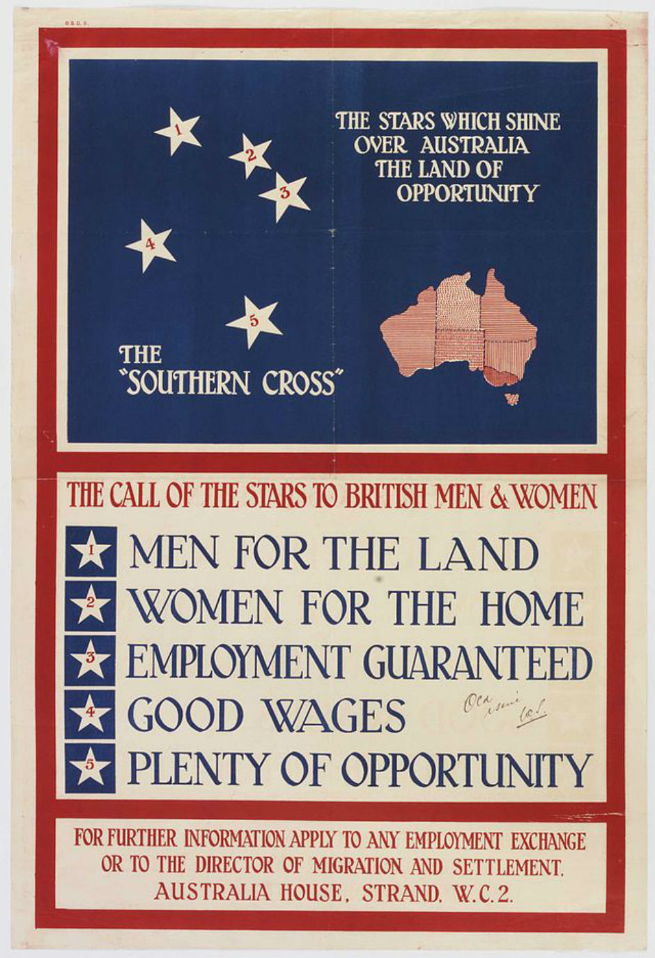 A pro-immigration poster from 1928 A pro-immigration poster from 1928