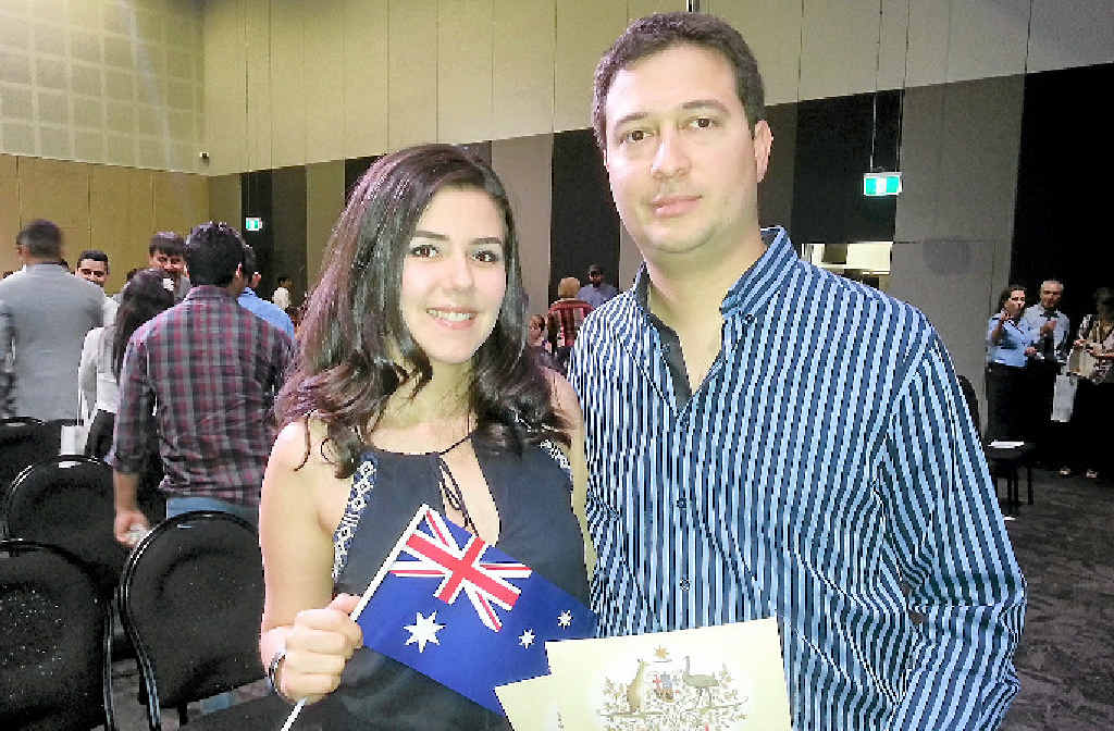 FAMILY MATTERS: Saul and Lina Marin are excited to be starting a family in Australia. FAMILY MATTERS: Saul and Lina Marin are excited to be starting a family in Australia.