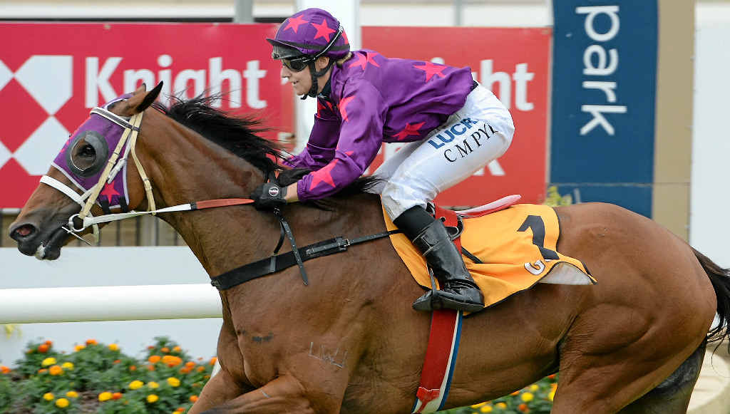 BIG DAY: Carly-Mae Pye rides Asha the Smasha to win at Callaghan Park on Melbourne Cup Day. BIG DAY: Carly-Mae Pye rides Asha the Smasha to win at Callaghan Park on Melbourne Cup Day.