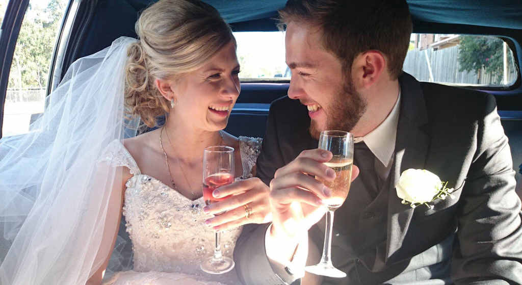 CELEBRATORY CLINK: Rockhampton’s Hannah and Colin Ferguson look forward to a happy marriage together. CELEBRATORY CLINK: Rockhampton’s Hannah and Colin Ferguson look forward to a happy marriage together.
