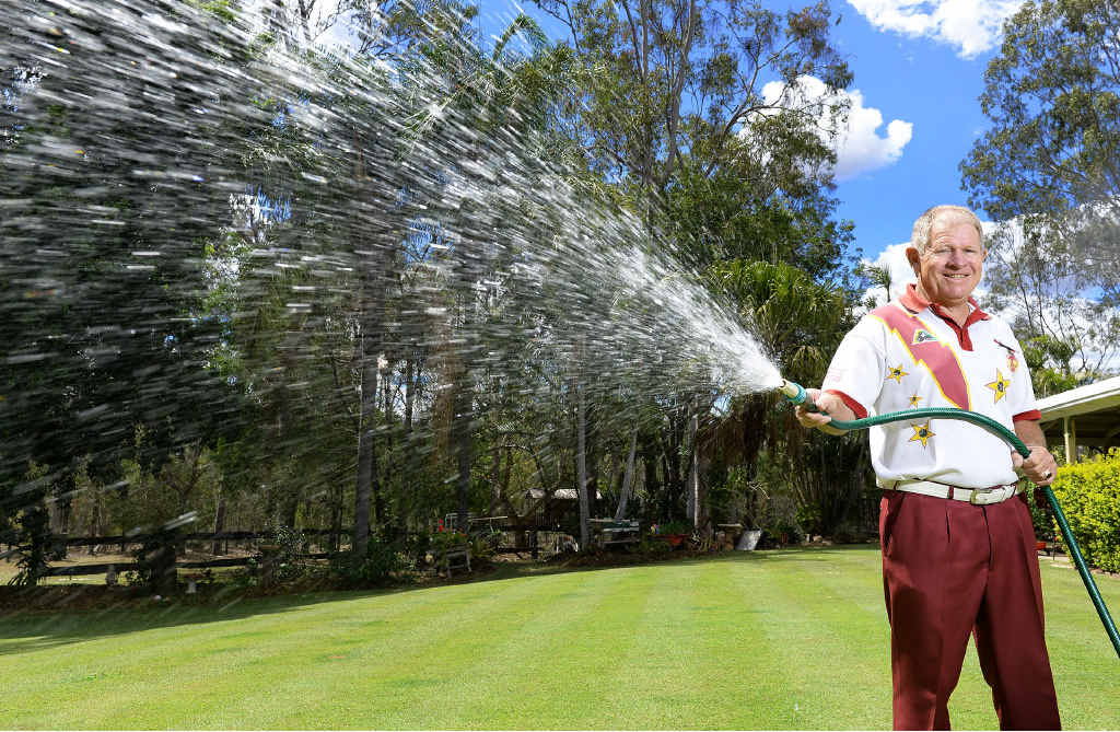 SIMPLE PLEASURES: Watering the lawn is just one task Don Currie is grateful to be able to do after partially recovering from Guillain-Barre syndrome. SIMPLE PLEASURES: Watering the lawn is just one task Don Currie is grateful to be able to do after partially recovering from Guillain-Barre syndrome.