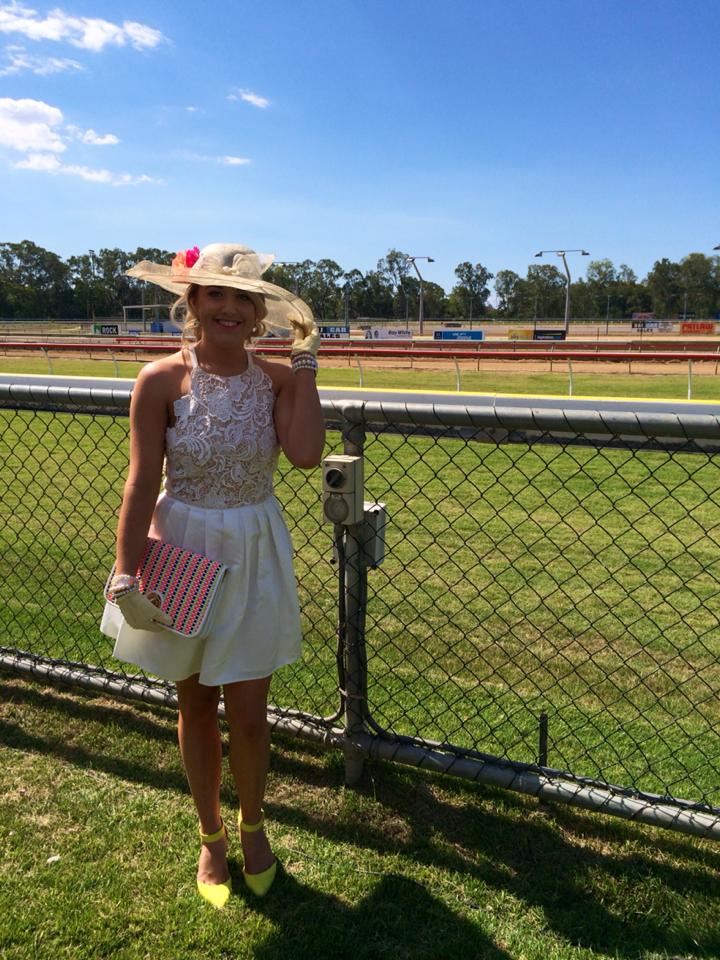 Reporter Melanie Plane dressed to impress at the Caulfield Cup Race Day in Rockhampton. Reporter Melanie Plane dressed to impress at the Caulfield Cup Race Day in Rockhampton.
