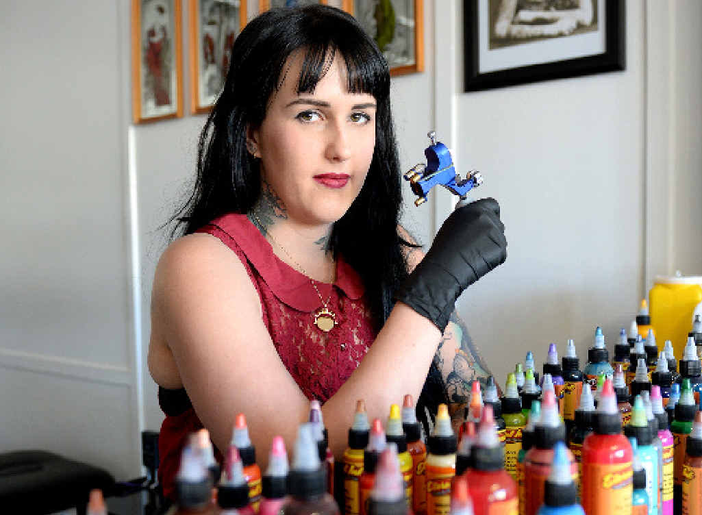 SELF-LOVE: Tattoo artist Haylee Lotter at Arrow’s End Tatto studio. SELF-LOVE: Tattoo artist Haylee Lotter at Arrow’s End Tatto studio.