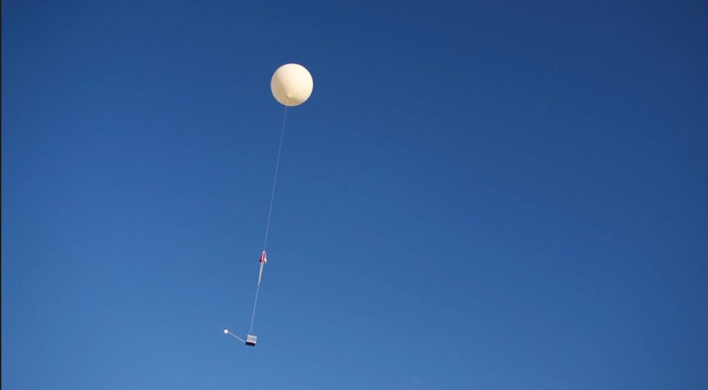 The high altitude balloon takes flight. The high altitude balloon takes flight.
