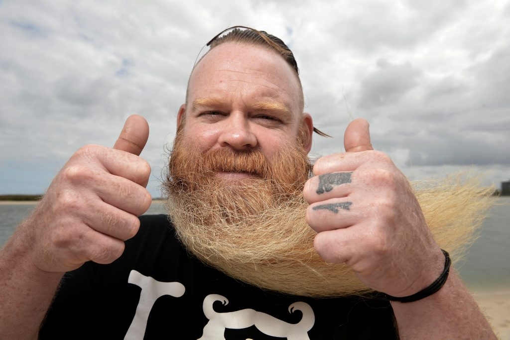 Image for sale: Nathan Coles won the Octoberfest beard compeition. Photo: Warren Lynam / Sunshine Coast Daily