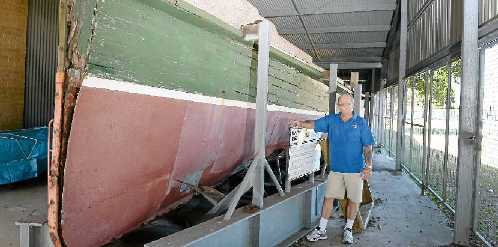 Ron Creber, curator manager of the Ballina Naval and Maritime Museum, with the riverboat MV Florrie, parts of which will be renovated. Ron Creber, curator manager of the Ballina Naval and Maritime Museum, with the riverboat MV Florrie, parts of which will be renovated.