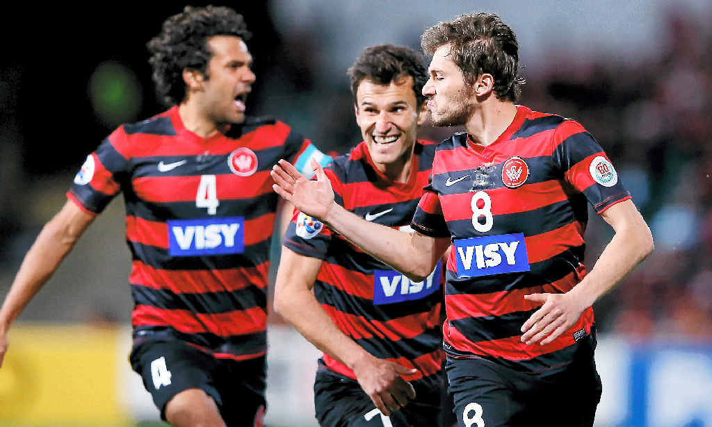 Mateo Poljak of the Wanderers celebrates scoring a goal during the Asian Champions League semi final match against FC Seoul. Mateo Poljak of the Wanderers celebrates scoring a goal during the Asian Champions League semi final match against FC Seoul.