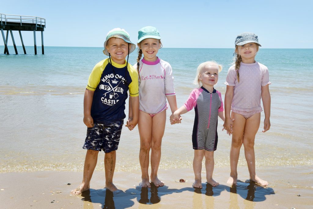 The MacReady children enjoy a day on the beach with their cousins - Oliver, Lacey, Stella and Rylee. The MacReady children enjoy a day on the beach with their cousins - Oliver, Lacey, Stella and Rylee.