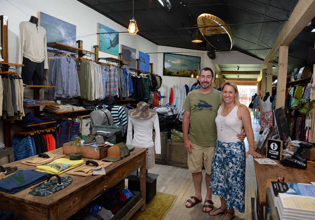 Glen Casey and Cathy Sullivan, owners of Patagonia in Byron Bay. Glen Casey and Cathy Sullivan, owners of Patagonia in Byron Bay.