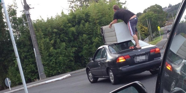 West Auckland police, and possibly the fashion police, are determined to catch these dangerous delivery people.
West Auckland police, and possibly the fashion police, are determined to catch these dangerous delivery people.