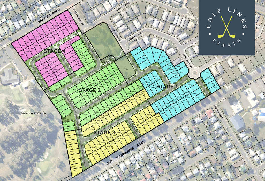 HOUSING PROJECT: Plans for the Golf Links Estate development on land fronting the Ipswich Country Club golf course. HOUSING PROJECT: Plans for the Golf Links Estate development on land fronting the Ipswich Country Club golf course.