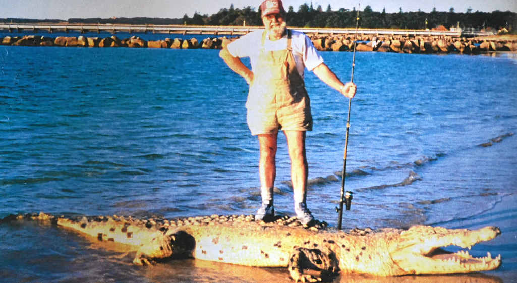 BIG CRITTER: Kevin ’Mr Big’ Thomas with his crocodile from the Crocodile Dundee movie. BIG CRITTER: Kevin ’Mr Big’ Thomas with his crocodile from the Crocodile Dundee movie.