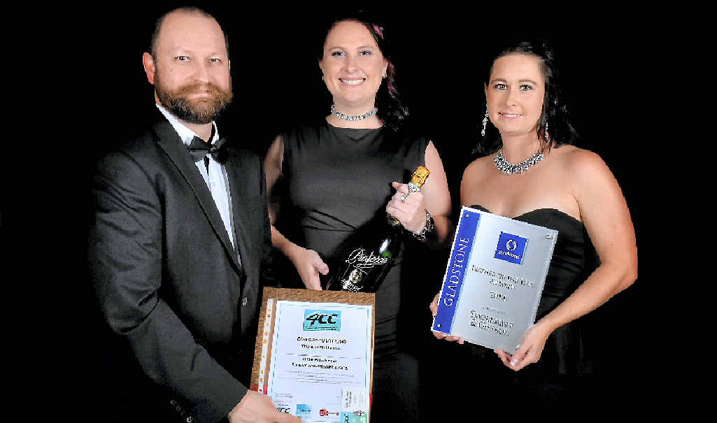 WINNERS: Troy Gregory, Erin Kelly and Tara Manning from Smokemart & Giftbox, who won the overall Retailer of the Year award. WINNERS: Troy Gregory, Erin Kelly and Tara Manning from Smokemart & Giftbox, who won the overall Retailer of the Year award.