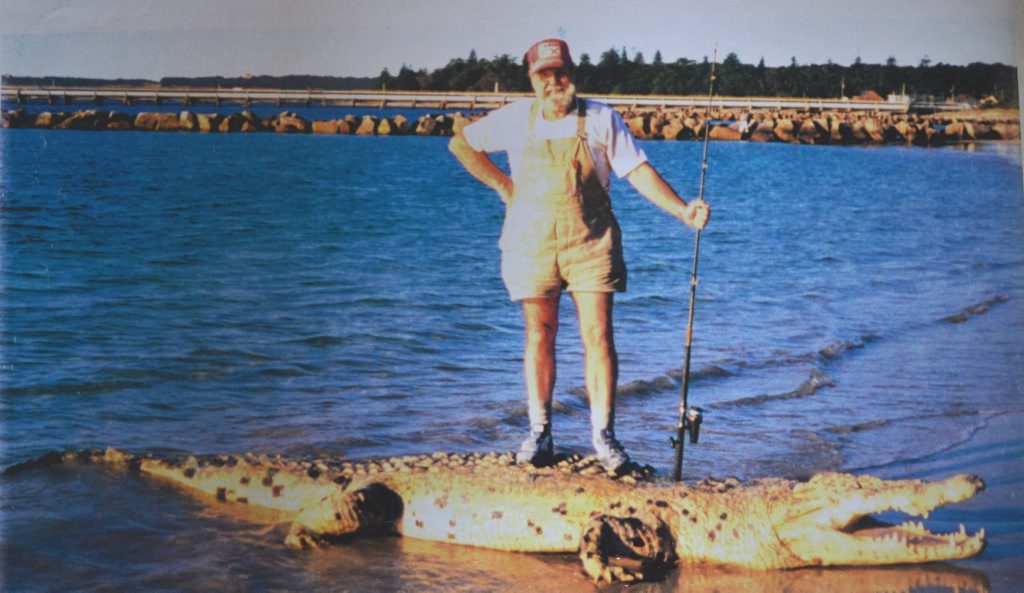 BIG CRITTER: Kevin 'Mr Big' Thomas with his crocodile from the Crocodile Dundee movie. BIG CRITTER: Kevin 'Mr Big' Thomas with his crocodile from the Crocodile Dundee movie.
