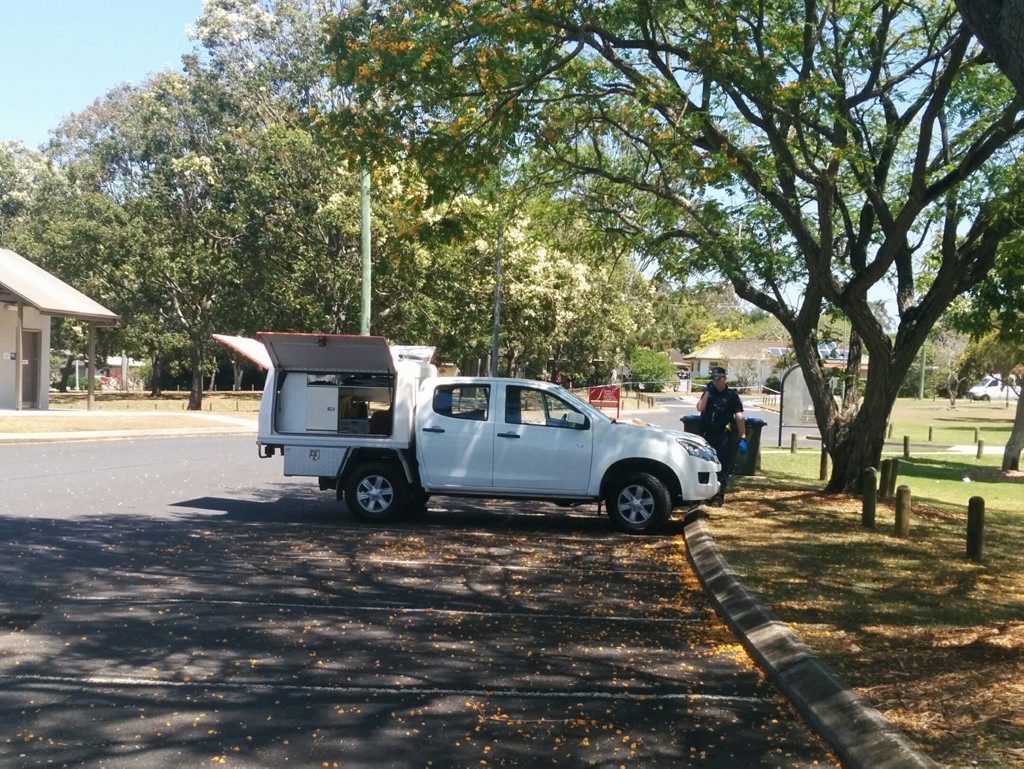 Police are investigating a sudden death at Centenary Lakes, Caboolture. Photo Jorge Branco / Caboolture News Police are investigating a sudden death at Centenary Lakes, Caboolture. Photo Jorge Branco / Caboolture News