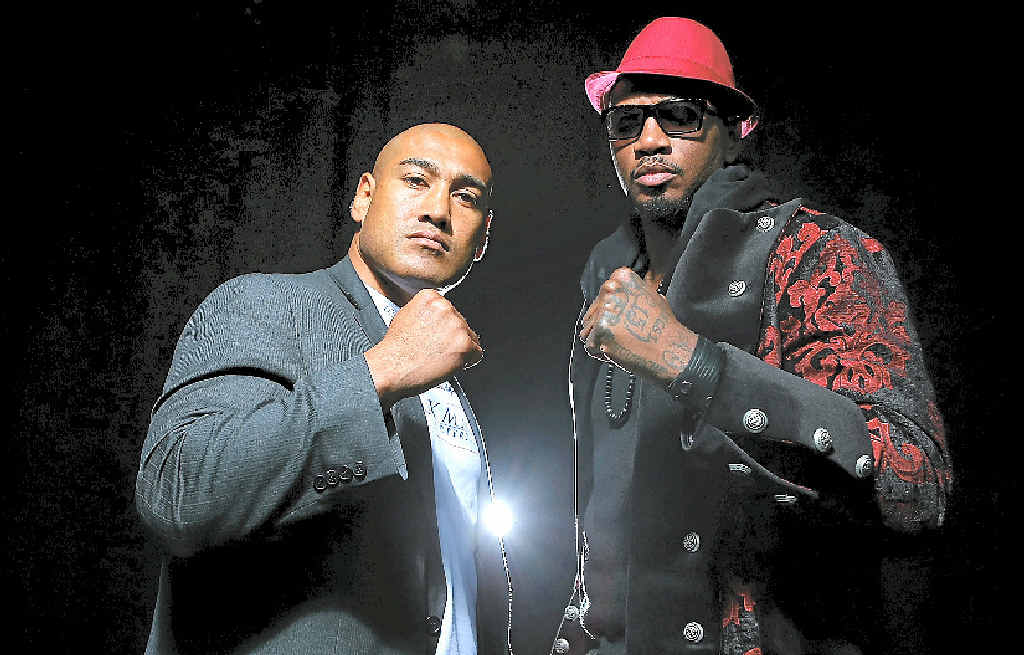 HEAVYWEIGHT CLASH: Alex Leapai and Malik Scott prepare to fight at the Logan Metro Sports Centre on Friday night. HEAVYWEIGHT CLASH: Alex Leapai and Malik Scott prepare to fight at the Logan Metro Sports Centre on Friday night.