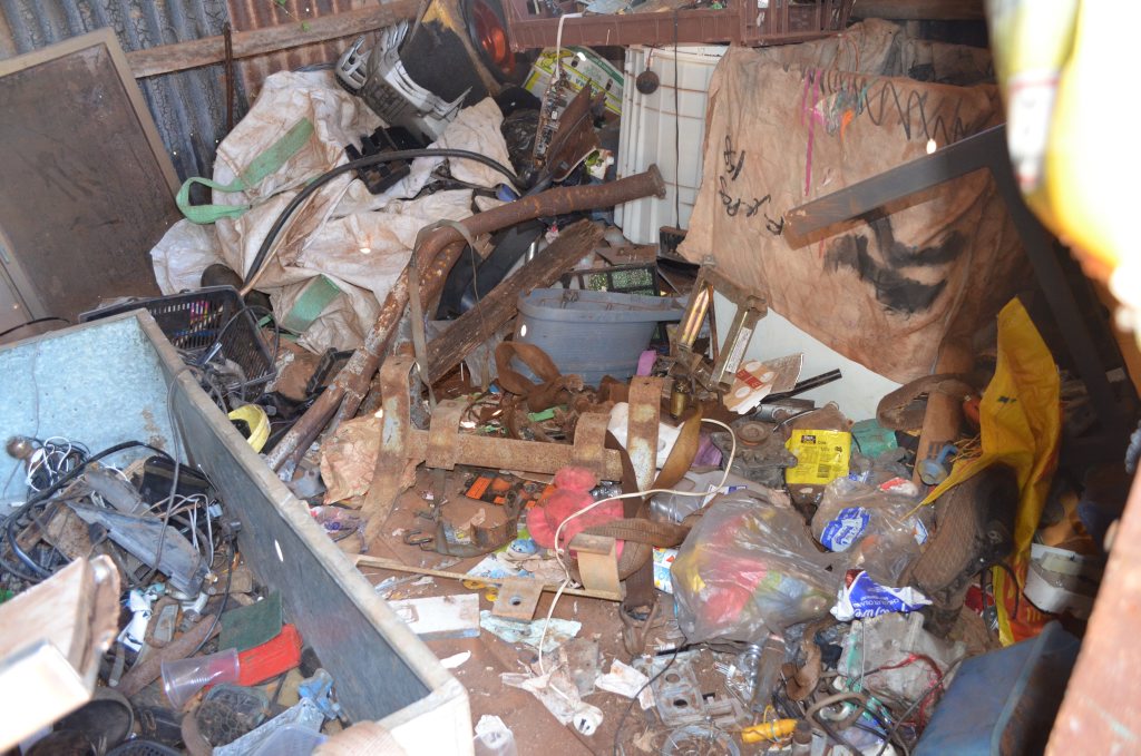 The outdoor shed filled with junk at the McIlwraith St, Childers, property. Photo taken October 28, 2014. Photo Matthew McInerney / NewsMail The outdoor shed filled with junk at the McIlwraith St, Childers, property. Photo taken October 28, 2014. Photo Matthew McInerney / NewsMail