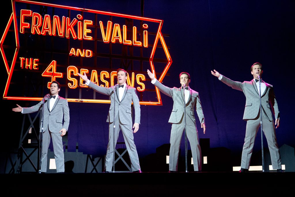 FOR REVIEW AND PREVIEW PURPOSES ONLY. From left, Erich Bergen, John Lloyd Young, Michael Lomenda and Vincent Piazza in a scene from the movie Jersey Boys. Supplied by Warner Bros. Please credit photo to Keith Bernstein. FOR REVIEW AND PREVIEW PURPOSES ONLY. From left, Erich Bergen, John Lloyd Young, Michael Lomenda and Vincent Piazza in a scene from the movie Jersey Boys. Supplied by Warner Bros. Please credit photo to Keith Bernstein.