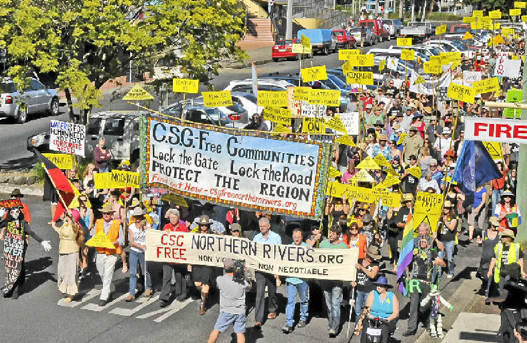 The 2012 anti-CSG rally through Lismore, lead by Lismore mayor Jenny Dowell. The 2012 anti-CSG rally through Lismore, lead by Lismore mayor Jenny Dowell.
