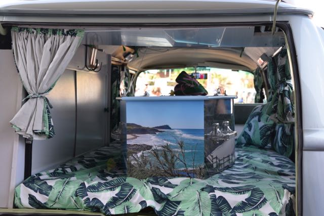 Kari-Lee Birrell's coffin was covered with a mural of the ocean she adored and adorned with her dancing shoes. Kari-Lee Birrell's coffin was covered with a mural of the ocean she adored and adorned with her dancing shoes.