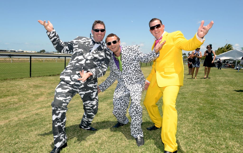 Luke Wiles, Matt Borg and Matt Sander at the Mackay Raceday for Melbourne Cup. Luke Wiles, Matt Borg and Matt Sander at the Mackay Raceday for Melbourne Cup.