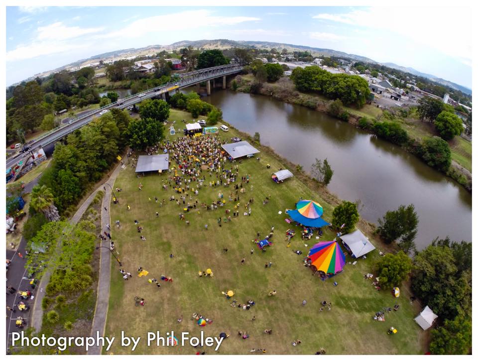 An aerial image of Saturday's anti-gas protest at Lismore, provided by Phil Foley via The Northern Star's Facebook page. An aerial image of Saturday's anti-gas protest at Lismore, provided by Phil Foley via The Northern Star's Facebook page.
