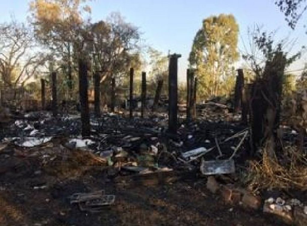 A house was destroyed by fire on Back Ma Ma Rd on October 28. A house was destroyed by fire on Back Ma Ma Rd on October 28.
