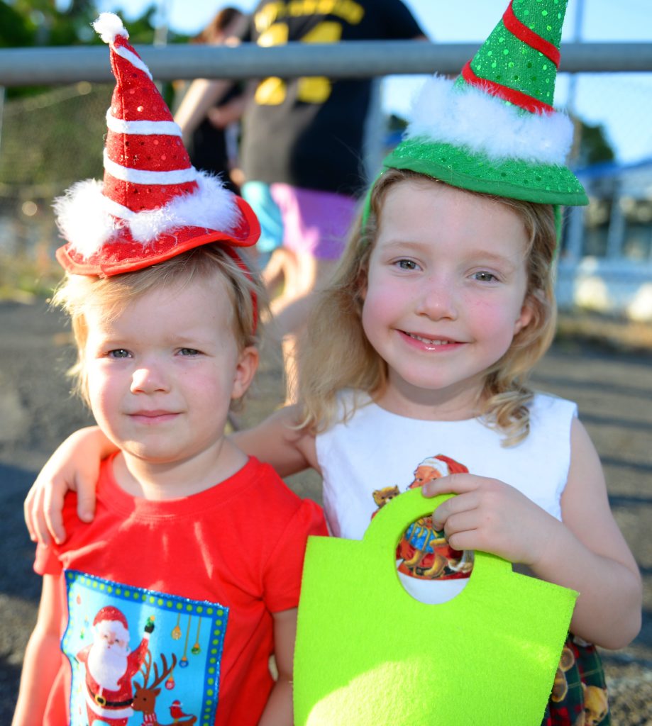 Indie (2) and Ella (4) Spring at the 2014 Stockland Christmas Parade in Rockhampton. Photo: Chris Ison / The Morning Bulletin Indie (2) and Ella (4) Spring at the 2014 Stockland Christmas Parade in Rockhampton. Photo: Chris Ison / The Morning Bulletin