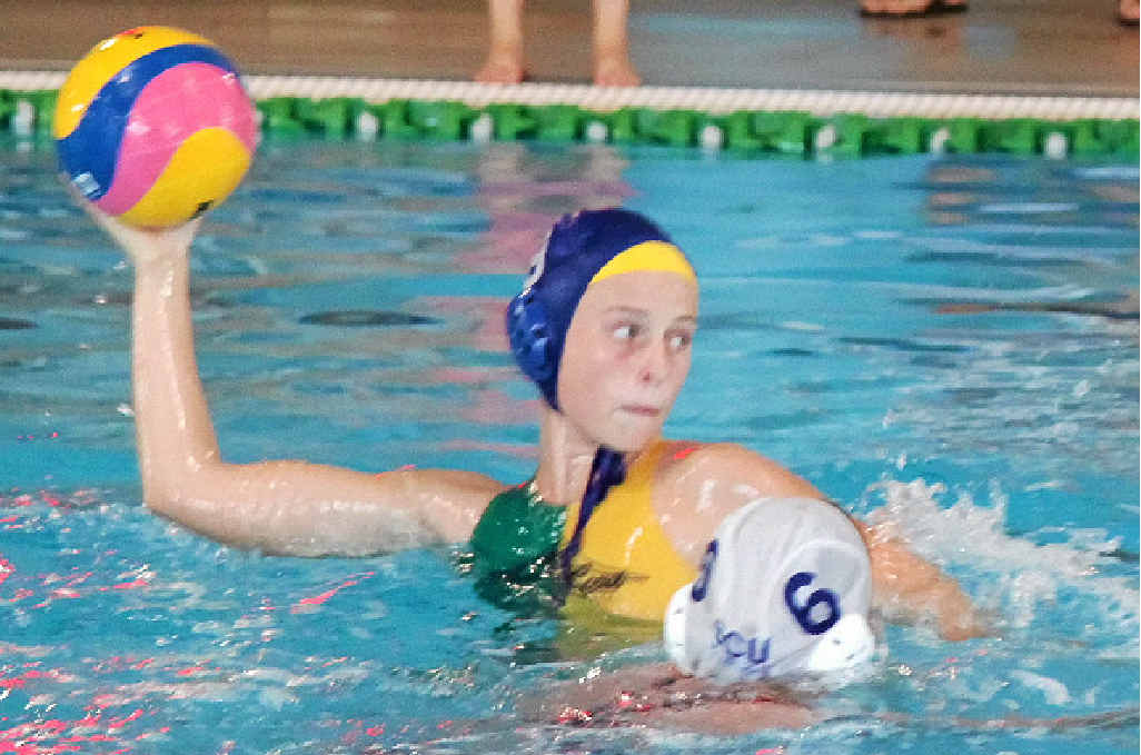 HAVING A BALL: Kisane Irwin lines up a shot. HAVING A BALL: Kisane Irwin lines up a shot.