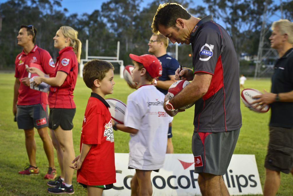 Queensland Reds coach Richard Graham attends the Gladstone Rugby Union launch gala evening at Meteors Sport Park. Queensland Reds coach Richard Graham attends the Gladstone Rugby Union launch gala evening at Meteors Sport Park.
