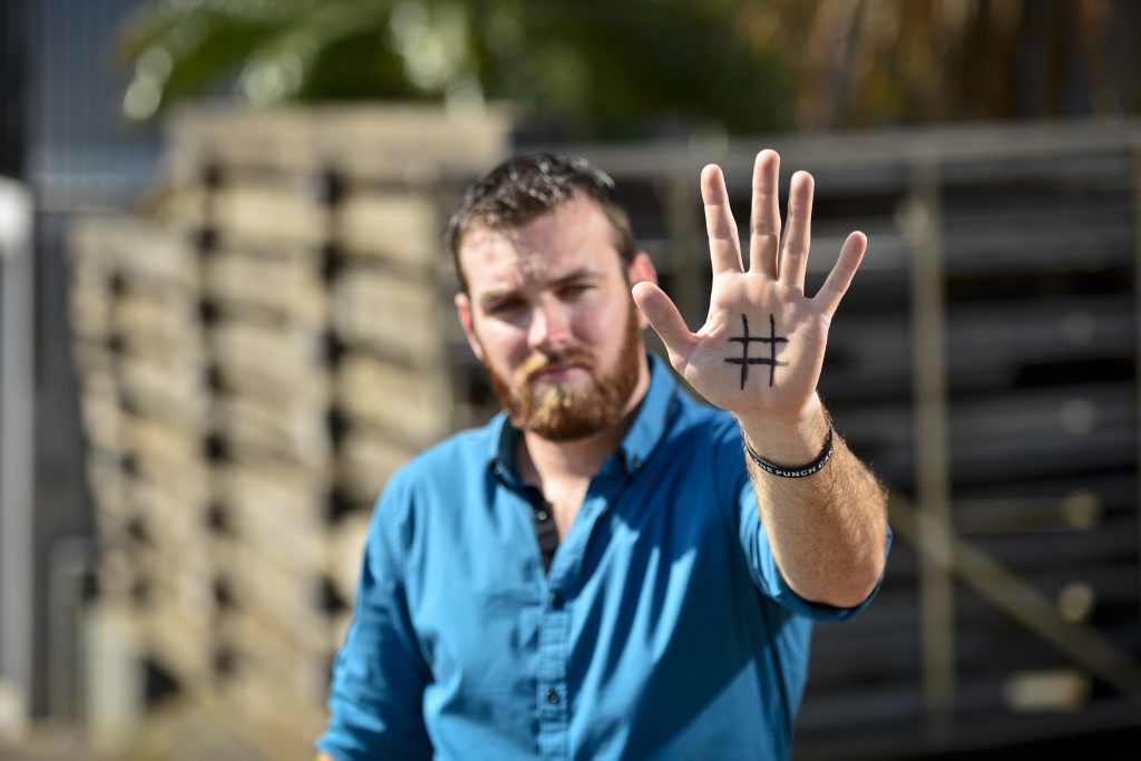 Matthew Matthews is calling for an end to violence in APN's #HandsOff campaign. Matthew Matthews is calling for an end to violence in APN's #HandsOff campaign.