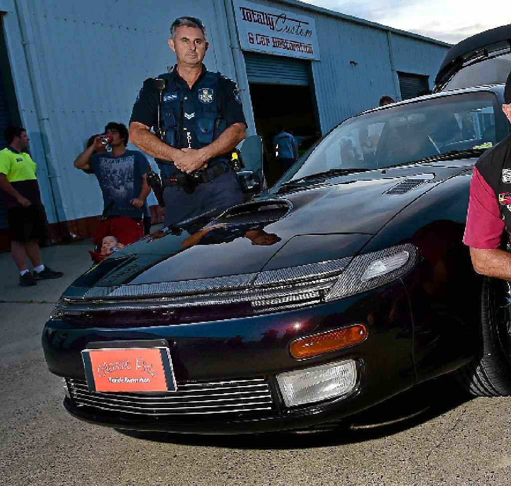 Snr Constable Stephan Pursell is ready to surprise Bill Kendall with his revamped Toyota Celica.
