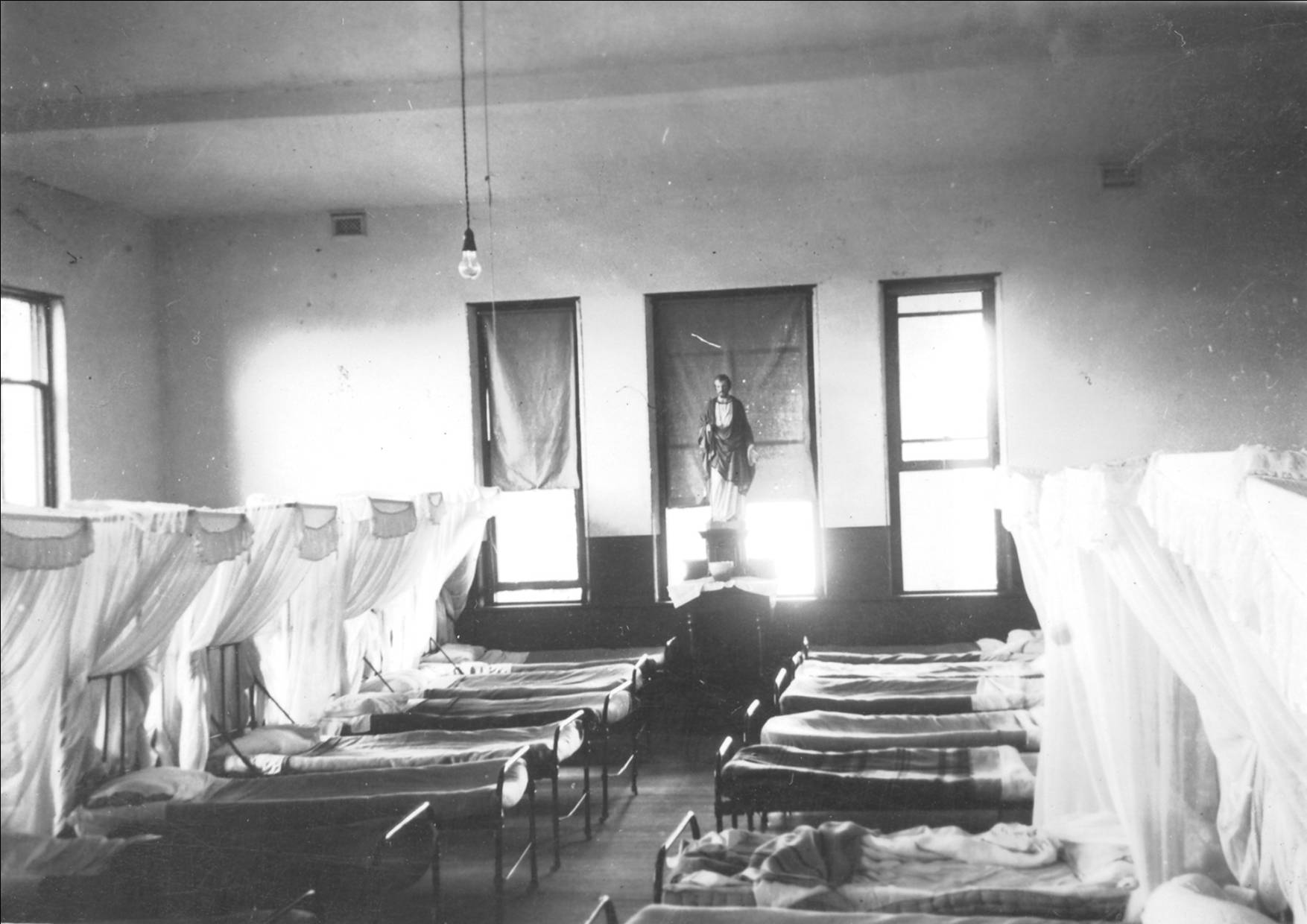 Nudgee college dormitory in about 1935 Nudgee college dormitory in about 1935