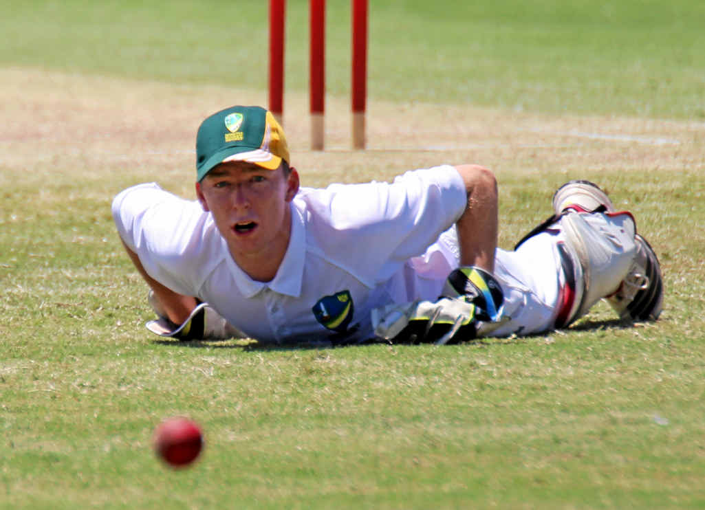 Sometimes a wicketkeeper’s life is not a happy one when the red cherry slips his grip. Sometimes a wicketkeeper’s life is not a happy one when the red cherry slips his grip.
