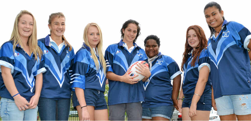 RIGHT: Some of the Casino girls who have taken to rugby sevens in the past year (from left) Ellie Ellem, Freya Russell, Jahnae Jackson, Daisy Gordon, Philo Avery, Isobelle George and Chloe Caldwell. RIGHT: Some of the Casino girls who have taken to rugby sevens in the past year (from left) Ellie Ellem, Freya Russell, Jahnae Jackson, Daisy Gordon, Philo Avery, Isobelle George and Chloe Caldwell.