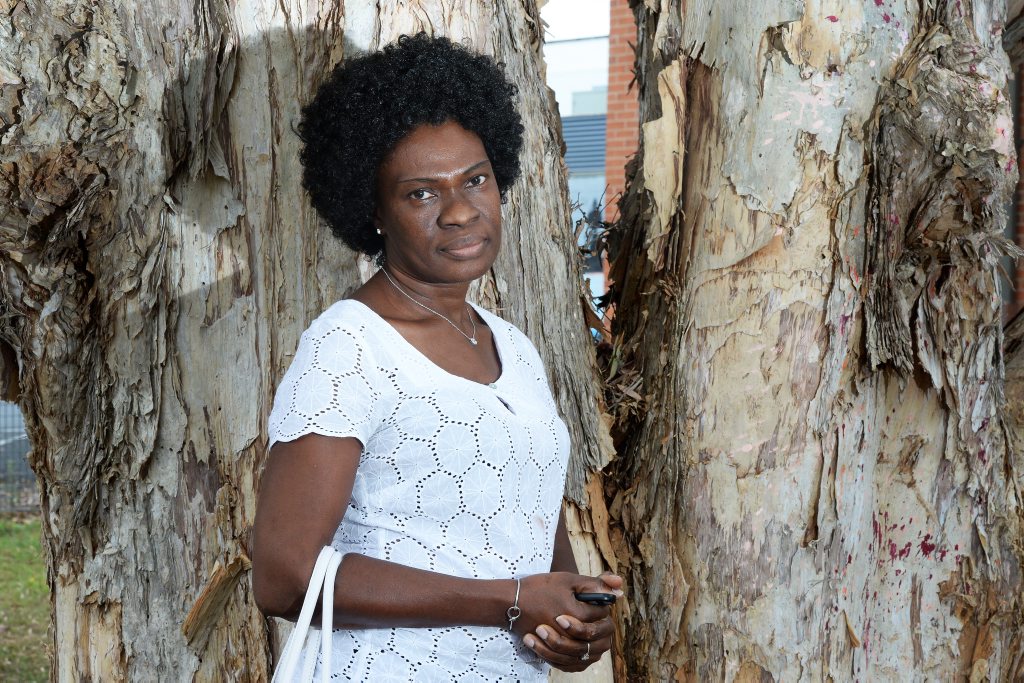 Sarah King, of Lismore, thinking about how her family and friends are affected by the Ebola virus, back in her hometown of Freetown, Sierra Leone. Sarah King, of Lismore, thinking about how her family and friends are affected by the Ebola virus, back in her hometown of Freetown, Sierra Leone.