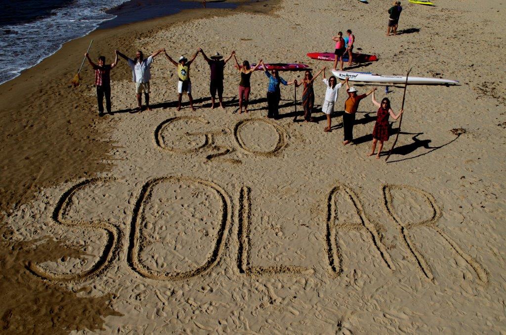 Climate activists drew the message “G20 Go Solar” in the sand at Jetty Beach, adding to the momentum building for climate change action to be added to the agenda at this weekend’s G20 talks. Climate activists drew the message “G20 Go Solar” in the sand at Jetty Beach, adding to the momentum building for climate change action to be added to the agenda at this weekend’s G20 talks.