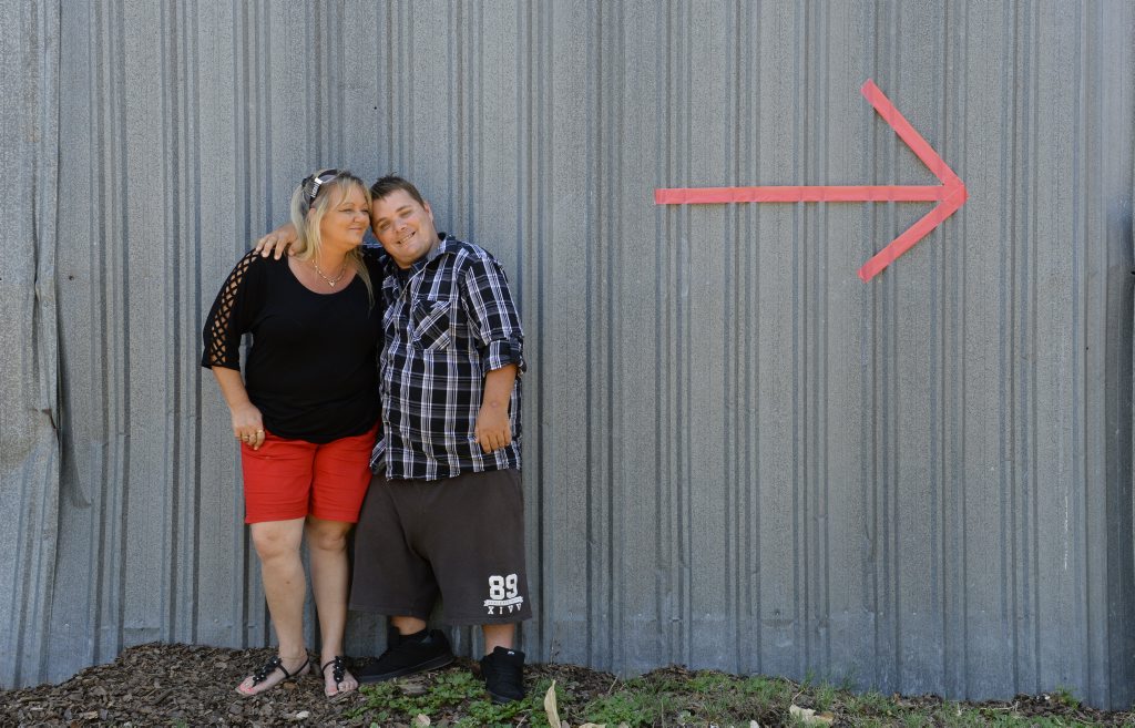 Tyrone Bowd has a rare life-threatening condition known as Scrotal Lymphedema. Pictured with his mother Tanya. Tyrone Bowd has a rare life-threatening condition known as Scrotal Lymphedema. Pictured with his mother Tanya.