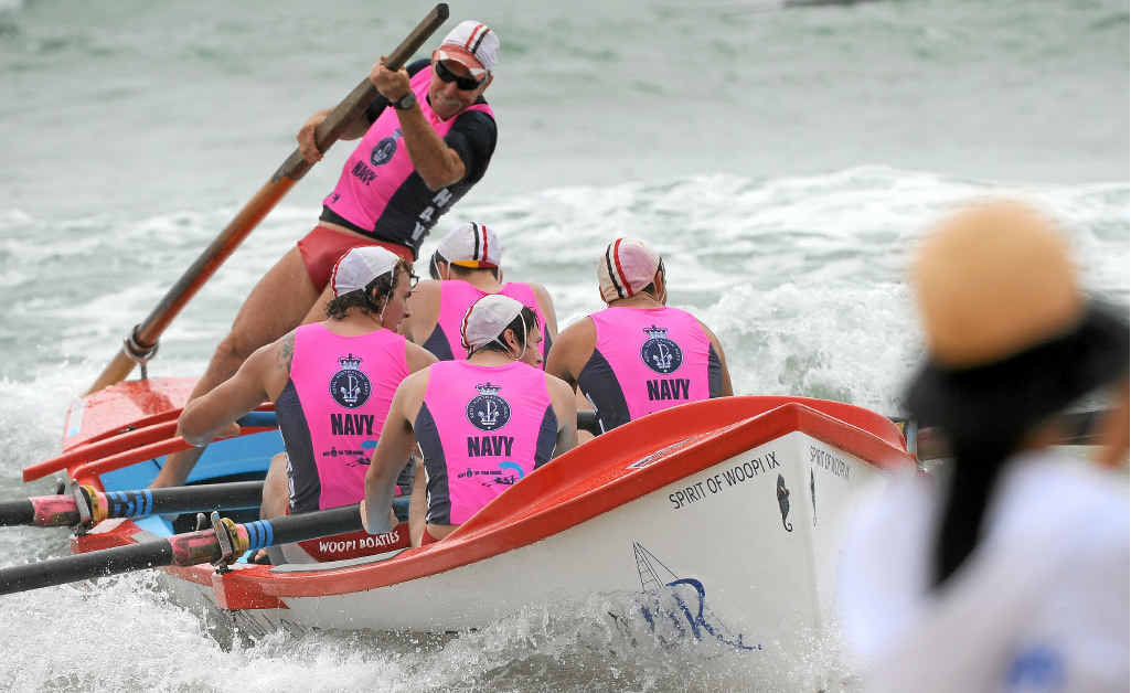 PROWESS: Woolgoolga crews made a grand entrance into this year’s North Coast Surf Boat Series. Photo: Leigh Jensen PROWESS: Woolgoolga crews made a grand entrance into this year’s North Coast Surf Boat Series. Photo: Leigh Jensen