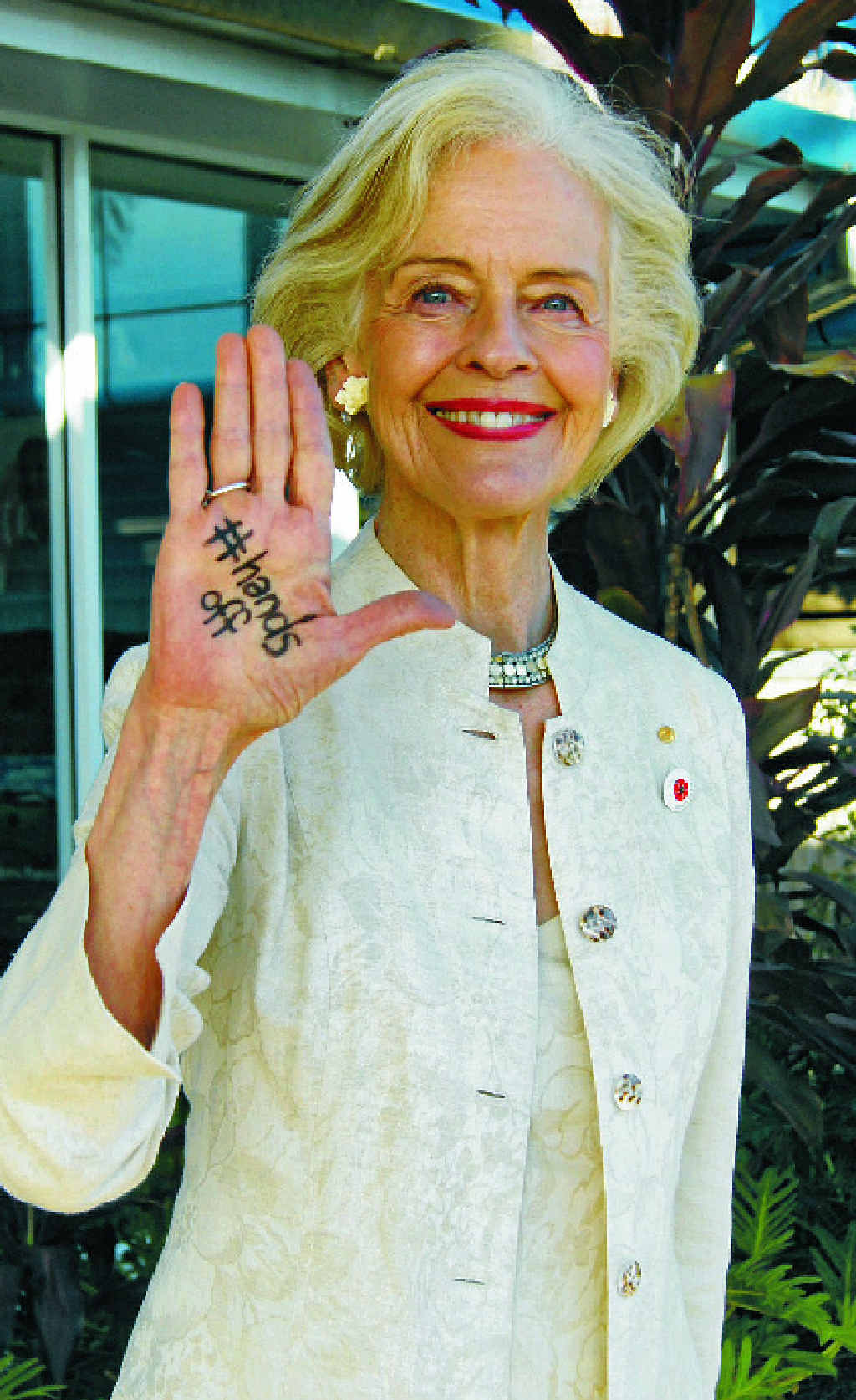 SUPPORT: Former Governor General Dame Quentin Bryce has lent her hand to APN's Hands Off campaign. SUPPORT: Former Governor General Dame Quentin Bryce has lent her hand to APN's Hands Off campaign.
