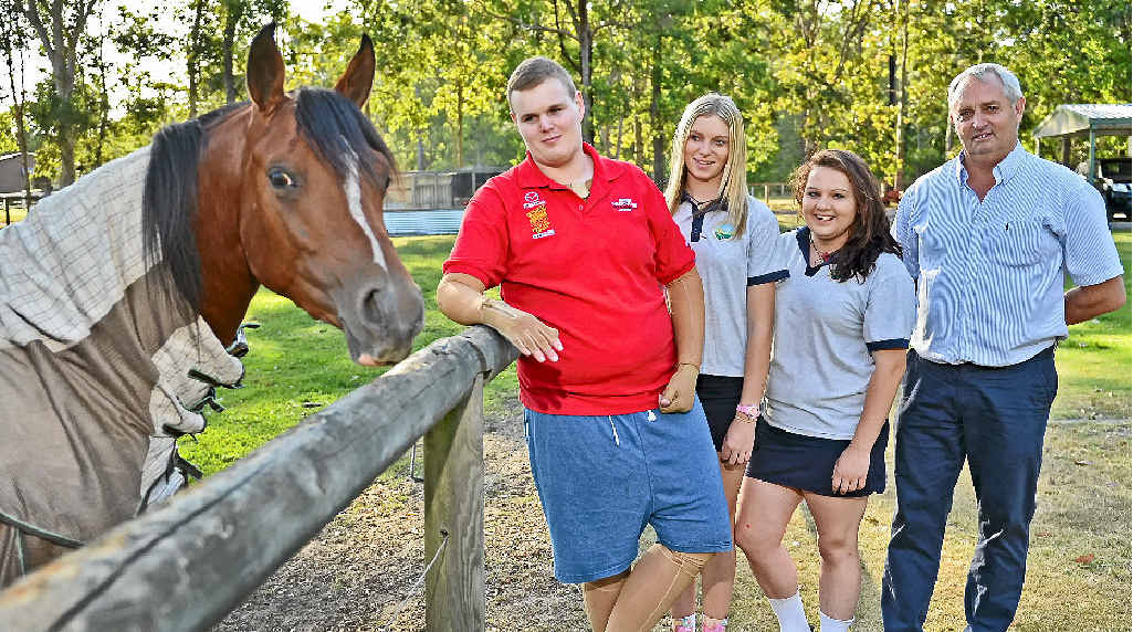 AT HOME: Race car driver Brock Giblin is recovering at home after a serious crash put him in hospital. There to help him recover are Hannah, Tyla and dad Peter. AT HOME: Race car driver Brock Giblin is recovering at home after a serious crash put him in hospital. There to help him recover are Hannah, Tyla and dad Peter.