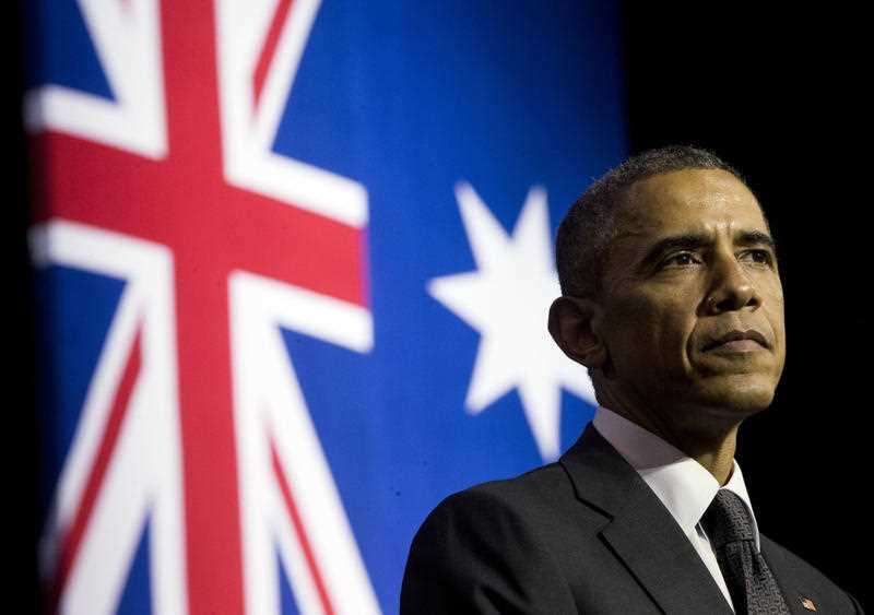US President Barack Obama warned about the threat of climate change when he visited Brisbane in 2014 US President Barack Obama warned about the threat of climate change when he visited Brisbane in 2014