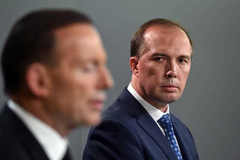 Minister Peter Dutton has showed he has exceptional reflexes, dodging a shoe to the head from a protester. Minister Peter Dutton has showed he has exceptional reflexes, dodging a shoe to the head from a protester.