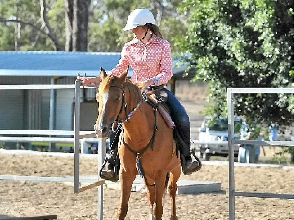 RIDE ON: Shahni Hornery riding Bree at the Silver Spurs Western Performance and Quarter Horse Club introduction event. RIDE ON: Shahni Hornery riding Bree at the Silver Spurs Western Performance and Quarter Horse Club introduction event.