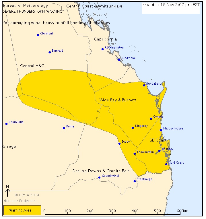 A storm warning has been issued for parts of Queensland. A storm warning has been issued for parts of Queensland.