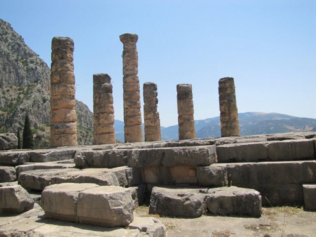 The remnants of the Temple of Apollo. The remnants of the Temple of Apollo.